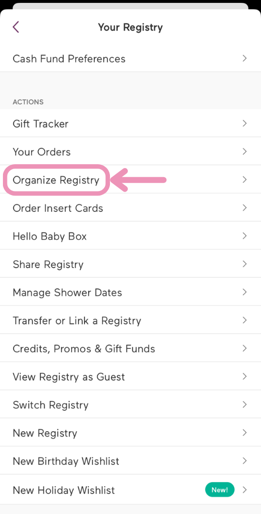 How do I organize my registry? Babylist Help Center