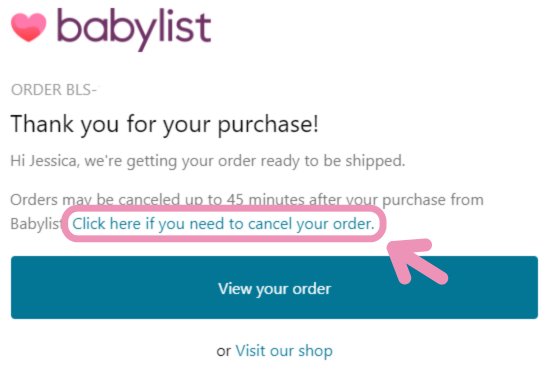 How do I change or cancel my Babylist Shop order? – Babylist Help 