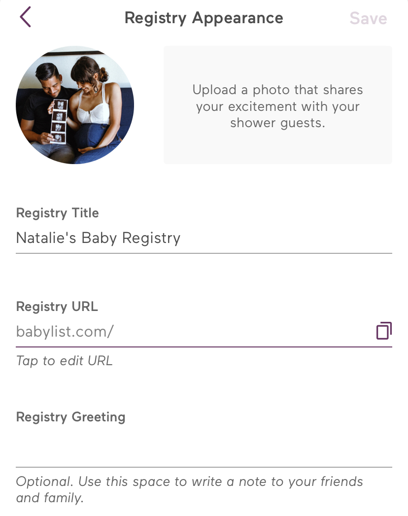 babylist registry list